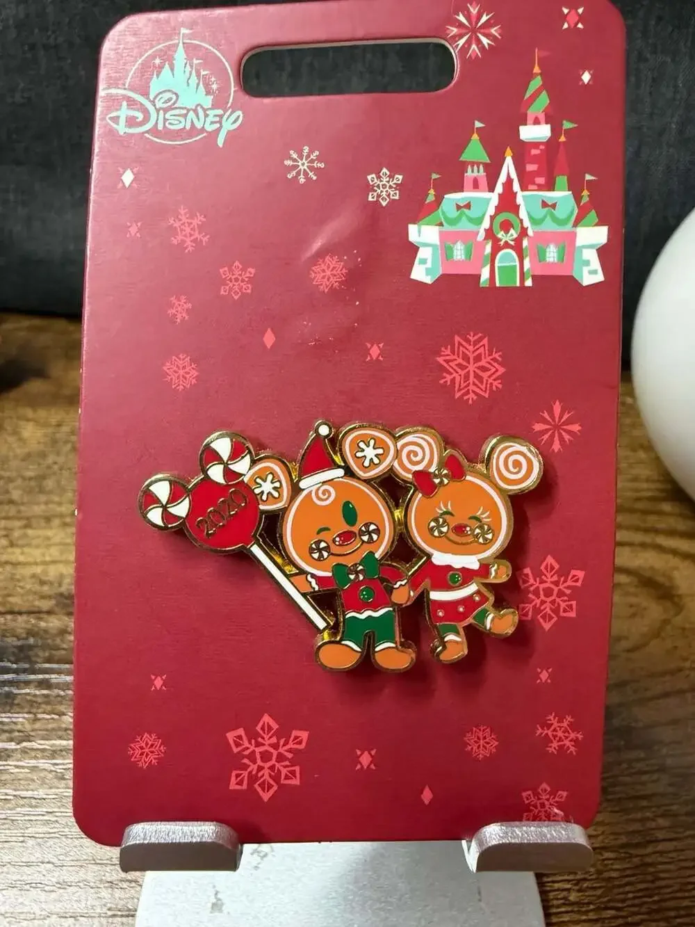 Disney Parks Mickey and Minnie Mouse Gingerbread Holiday 2020 Pin